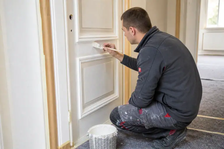 Symbolbild für sorgfältige Lackierarbeiten an einer Innentür