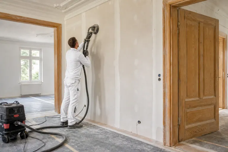 Symbolbild für Trockenbau und Altbausanierung in einem Wohnhaus